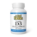 Přírodní faktory, Vitamin D3 5000 IU (125 mcg), Podporuje silné kosti, svaly a imunitní funkce, 360 Softgels