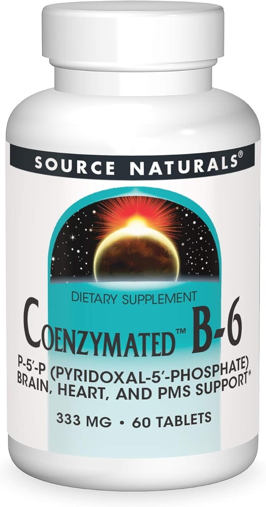 Source Naturals Coenzymated B-6, Promotes a Health Nervous System *, 333mg - 60 Tablet