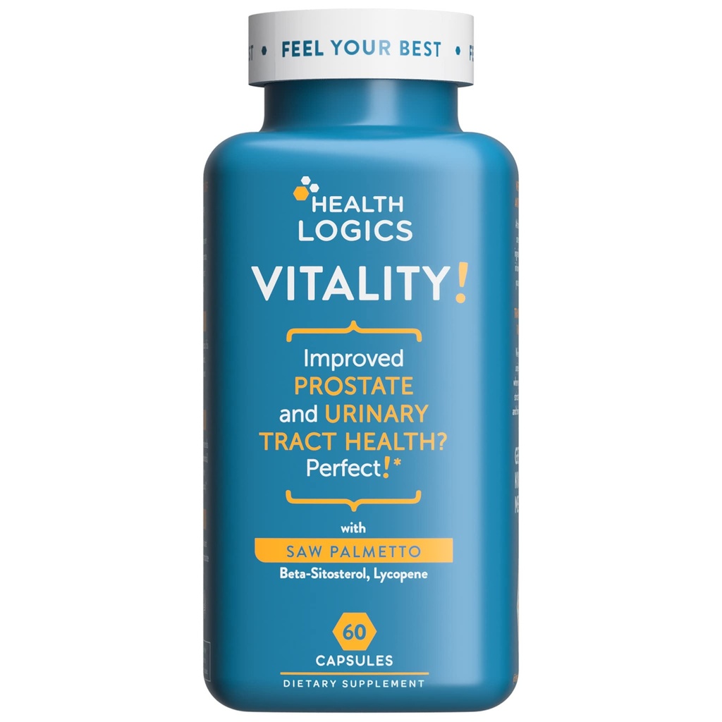 Zdravotní logika Vitality! Prostate Zdravotnictví-s Saw Palmetto, Phytosterols, Lycopene, dýně, pálení Nettle- podporuje Prostate a Močové zdraví