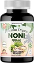 Dr.K & C HNHusa Premium Organic Noni 1000 mg 120 Veggie Kapsle Výkonné čisté antioxidanty Podpora imunitní systém celkové zdraví Morinda Citrifolia Extract Vegan Non GMO Žádné náplně