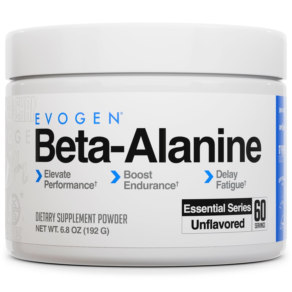 Evogen Beta-Alanin - Performance Enhancer CLAS124; Boost Endurance, Zpoždění Únava CLAS124; Neochucené CLAS124; 60 Služeb