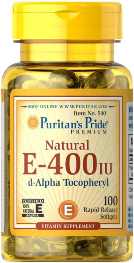 Puritan 's Pride Vitamin E 268 mg Mixed Tocopherols Natural Imunitation Support by Pride ®, 400 IU /, 100 Počet