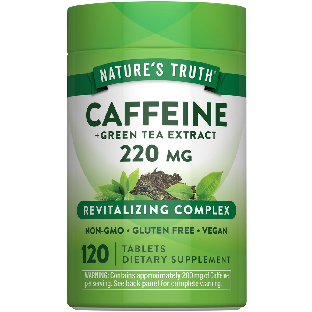 Nature 's Truth Caffeine Pills 124; 220mg PHARMAN 124; 120 Count PHARMAN 124; With Green Tea Extract PHARMAN 124; Vegan, Non- GMO & Gluten zdarma dodatek