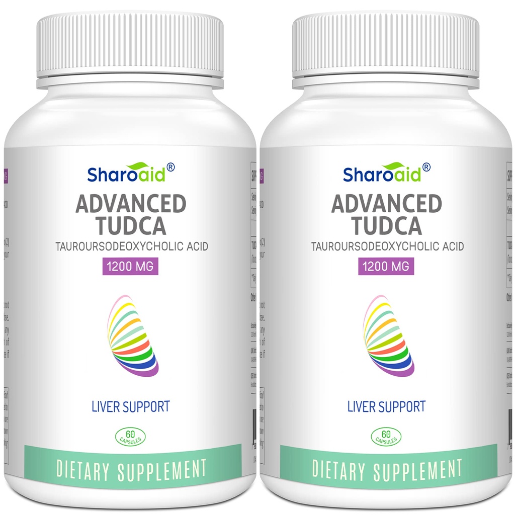 TUDCA Játra Supplications 1200 mg - Třetí strana Tested- Bile Soli pro Játra Detox Clease- Vysoká síla InhibiaVegan- Veganové kapsle pro játra, žlučník, Ledviny zdraví, 2 Bottle- 120 Kapsle