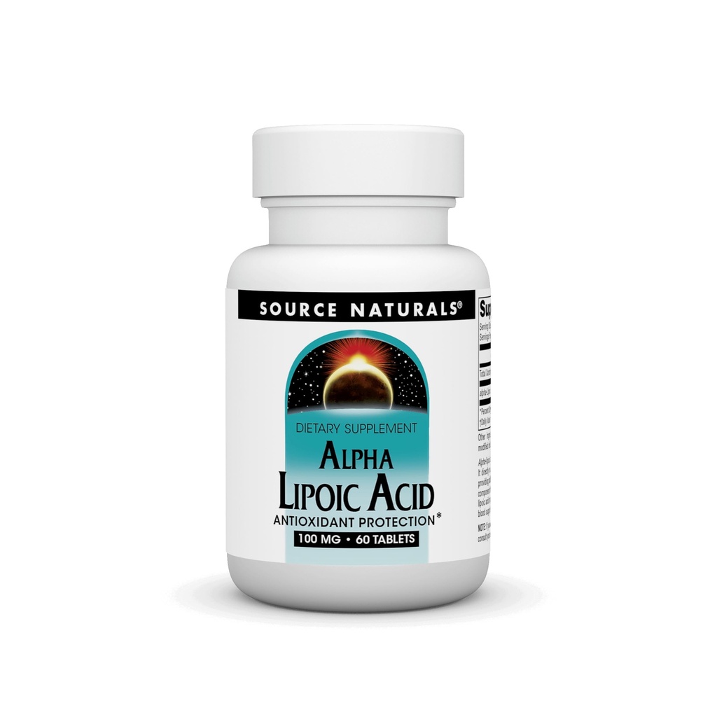 Zdroj Naturals Alpha Kyselina lipoová podporuje metabolismus zdravého cukru, funkci jater a generování energie * - 100 mg - 60 tablet