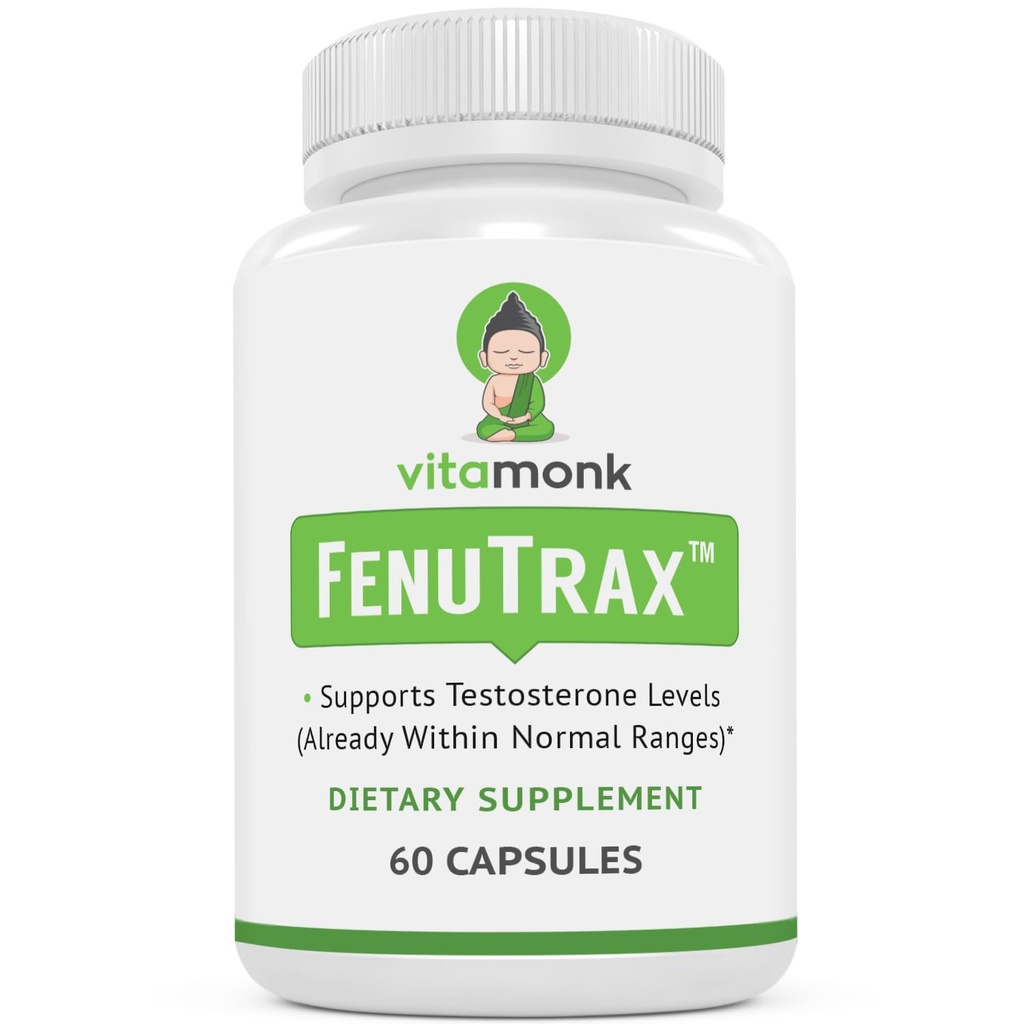 VitaMonk FenuTrax ™ Fenugreek Extract Powerful 50% Fenugreek Seed Extract Standardizované pro Fenuside - High Furostanol Glycosid a saponin Obsah ve srovnání s Testofen - 60 Kapsle