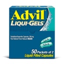 Advil Liqui- Gels Pain Reliever and Fever Reducer, Pain Medicine pro dospělé s Ibuprofen 200mg pro bolest hlavy, záda, menstruační bolest a kloubní bolest - 50x2 Tekuté plněné tobolky