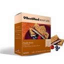 BestMed - High Protein Nutrition Bar - Low-Carb, 15g Protein, Nízký cukr, High Fiber, Nízké kalorie, Strava Náhradní Bar (Double Berry, 1 Box - 7 Počet)