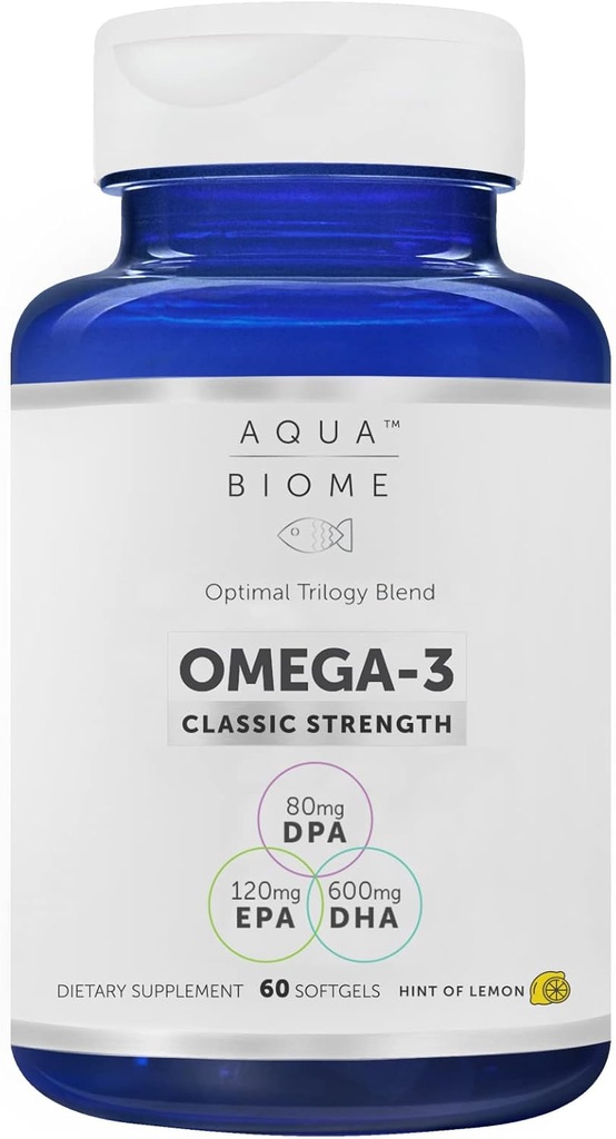 Enzymedica High Potency Fish Oil, EPA DHA Omega 3 dodatek 1 Měsíční dodávky 124; Organic Fish Oil Burless Omega 3 Tučné kyseliny doplňky Omega 3 Rybí olej, 60 Softgels