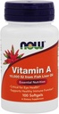 Foods, Vitamin A, 10 000 IU, 100 Softgels