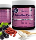SUNBIOTIC Friendlier Flora - Děti Prebiotický a Probiotický Powder Dodatek s 5 Miliony CFU 5 Probiotických Strains for Good Gut Flora, imunitní systém, & vyvážený mikrobiom - Berry, 2 Ounce