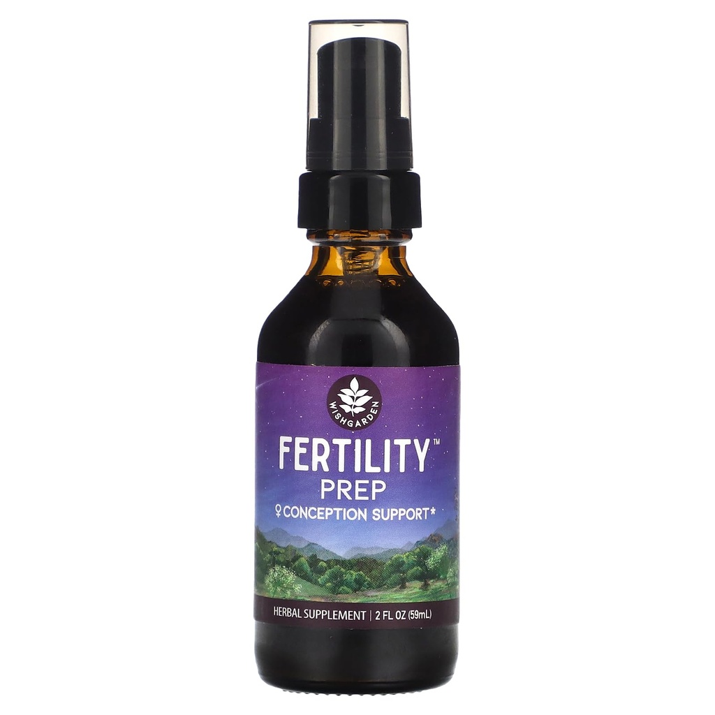 WishGarden Byliny Fertility Prep - All- Natural Fertility Bylinný dodatek s Vitex, Red Maca & Malina Leaf, Podporuje zdravé hormonální bilance pro ženy, Optimální Uterine zdraví a početí, 2oz