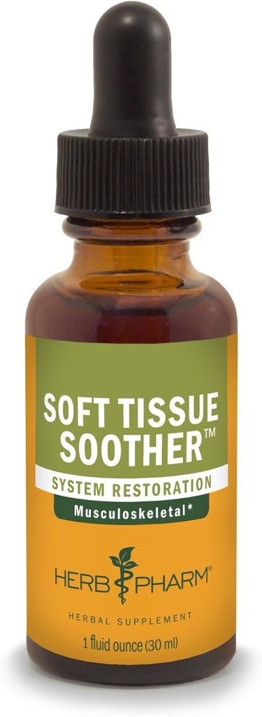 Herb Pharm Soft Tissue Soother Herbal Liquid Formule pro podporu pohybového systému - 1 Ounce