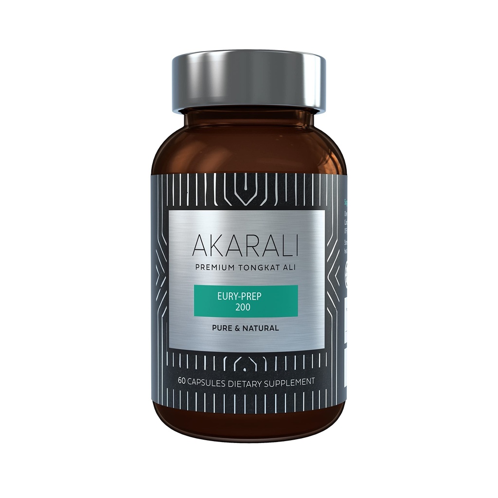 AKARALI Pure Tongkat Ali Longjack 200: 1 Vysoce koncentrované 1,5% Eurycomanone US Patented Physta ® Freeze- Sured Extraction Technology Podporuje sílu, energii a výkon (60 Počet)