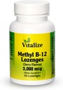 Vitalizace - Methyl B-12 Lozenges CLAS124; Vitamin B12 Methylkobalamin CLAS124; dodatek B12 CLAS124; Cherry Flavor CLAS124; Energetické doplňky CLAS124; Podporuje výrobu energie a zdraví jater CLAS124; 50 Lozengů na lahvičku CLAS124; 3000 MCG