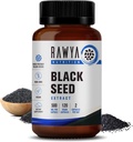RAWYA Nutrition Black Seed Extract, Nigella Sativa, Black Cumin Seed Powder, 500 mg Každý, Promotes Wellness, Flexibility, a Radiant Skin, Halal, Vegan, Čisté a přírodní doplněk - 120 Vegan Kapsle