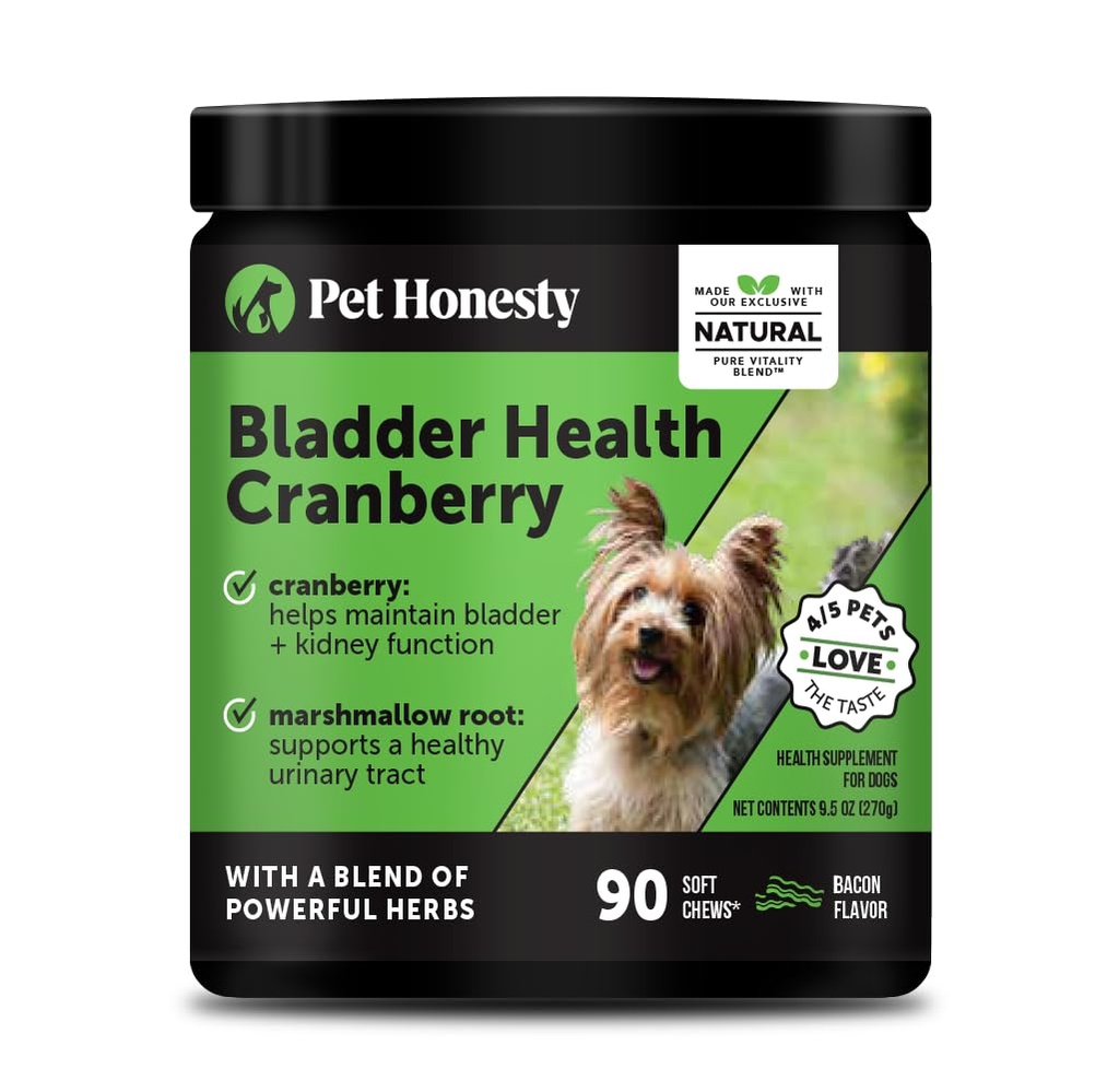 Cranberry močové měchýře zdraví pro psy - Obsahuje aktivní složky - Cranberry & D-Mannose na pomoc podporu psa Močové Tract zdraví, Psí bělidlo podpora, & Ledviny podpora pro psy (Bacon)