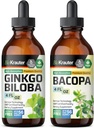 BIO KRAUTER Bacopa tinktura 4 Fl. Oz. + Ginkgo Biloba tinktura 4 Fl. Oz.