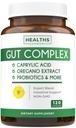Candida Support (120 Kapsle) - Kyselina kadeřavá, Oregano Oil & Probiotika Pomoci udržet již normální úrovně kvasnic a Candida - Vegetarian, Non- GMO střevní doplněk - Gut Cleanse (Žádné pilulky)