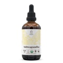 Ashwagandha USDA Organic Alcohol- Free Extract 124; Dietní dodatek, high- potency tinktura 124; Natural Certified Organic Ashwagandha (Witania Somnifera) Sured Root (4 oz)
