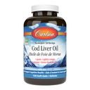 Carlson - Cod Jaterní olejové drahokamy, 460 mg Omega-3s + vitaminy A & D3, Wild-Catched Norsky Arctic Cod- Jaterní olej, Udržitelně sourced Nordic Fish Oil Capsules, Lemon, 150 Soft Gels