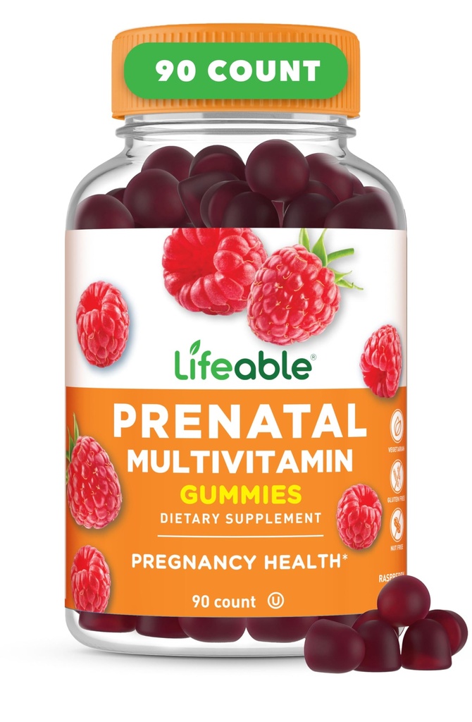 Živé prenatální multivitamin se železem a cholinem 124; skvělé těhotenské prenatální vitamíny pro ženy 124; Vegetariánské Non- GMO prenatální gumy 124; 90 Gumies