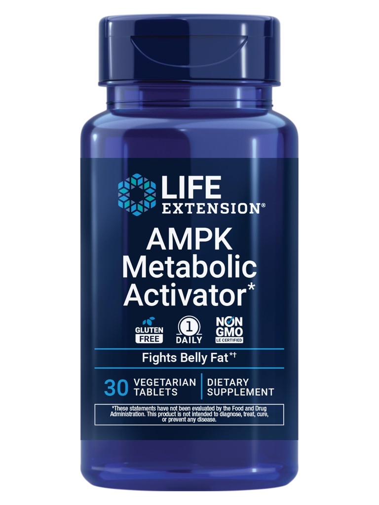 Life Extension AMPK Metabolic Activator *, Hesperidin, G. pentafyllum, Fight nežádoucí Belly Fat, Cílový celkový tuk, gluten- Free, Vegetarian, 1- Daily, Non- GMO, 30 Tablet