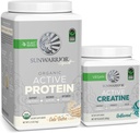 Sunwarrior Vegan Protein Powder USDA Organic Cake 124; 20 Servings Cake Batter Ochucené & Creatine Monohydrát Powder 124; 60 Servings Unflaured