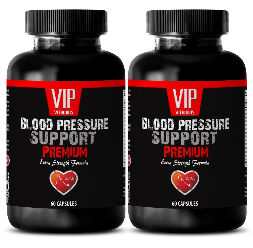 VIP VITAMINS Olive Leaf Extract Super Strength - Podpora krevního tlaku - Jezte více ovoce (2 lahve - 120 kapslí)