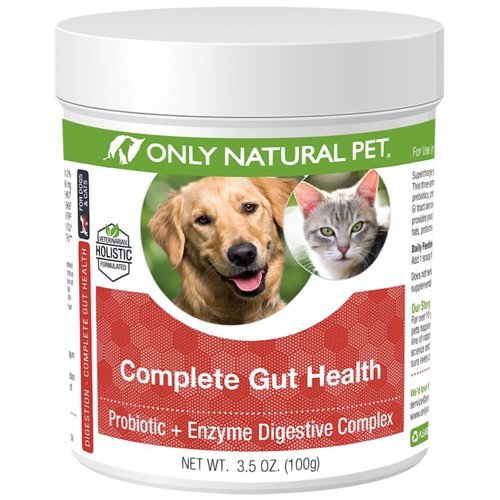 Pouze přírodní Pet Kompletní Gut Health Complex - Probiotika a trávicí enzym dodatek pro psy a kočky - Promotes Zdravé trávení, imunitní systém, Nutrient Absorpce - Made in USA -3.5oz Prášek