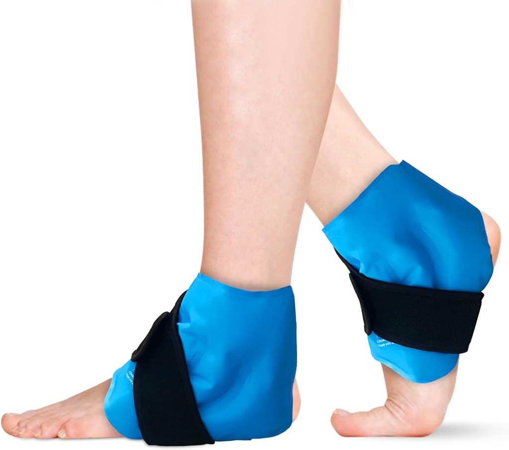 2 Ankle Ice Pack Wrap pro otok, opakovaně použitelné gel Ice Pack pro kotníková zranění, studená kompresní terapie pro bolest nohou pomoc, Achilles Tendonitis, Plantar Fasciitis, Spreje
