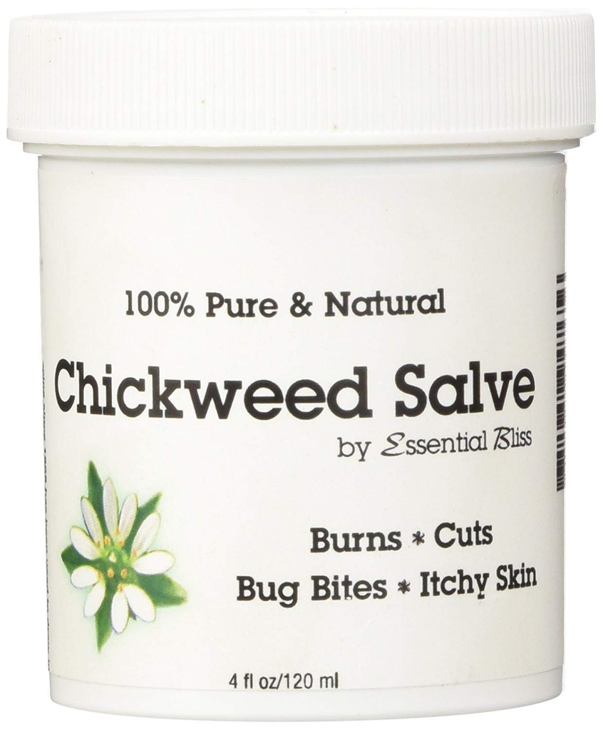 Chickweed Salve 4OZ * 100% Pure * All Natural Organic No Additives * Soothing Anti Itch Cream * Poskytuje úlevu od suché kůže