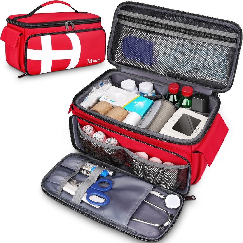 Mancro první pomoc tašky Prázdné, lékařské cestovní taška s multi kapsy, Pill láhev organizátor pro cestování, domácí skladování, Trauma Bag pro EMT, Sestřičky, Doktor, Pohotovostní taška pro medicínu, lékařské dodávky