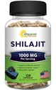 aSquared Nutrition Shilajit 1000mg - 120 Kapsle - Čisté Shilajit Extract Dodatek a prášek Komplexní pilulky - Přírodní Humic & Fulvic Acid & Trace Minerály - Alternativa k Resin & Drops