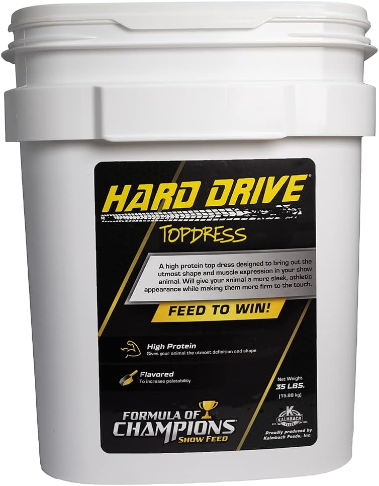 Hard Drive Topdress Peleted dodatek pro skot, ovce, kozy, a prasata, 35 liber Bucket