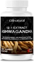 CBinatural Ashwagandha 12: 1 Extract 500mg (6000 mg Ekvivalentní) - Energy, Vitality & Men 's Wellness Support - 120 Vegan Kapsle, 4- Month Supply