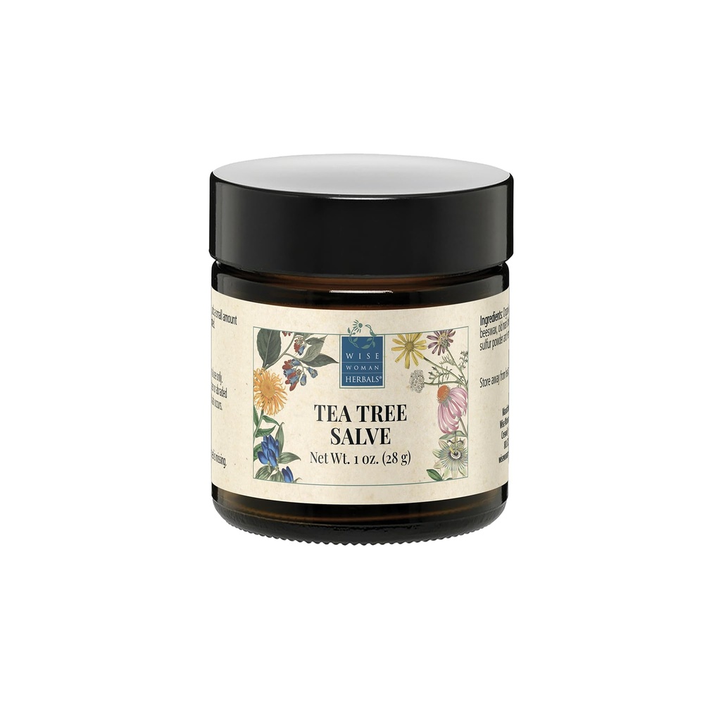 Moudré ženy Herbals - Tea Tree Salve - 1 Oz - Podporuje normální zdravou pleť, pomáhá Suché ltchy kůže a podráždění na nehty, nehty a tělo