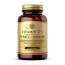 Solgar Vitamin D3 (Cholekalciferol) 250 MCG (10 000 IU), 120 Softgels - Pomáhá udržovat zdravé kosti a zuby - Podpora imunitního systému - NeGMO, Lepek / mléčné výrobky zdarma - 120 Služeb