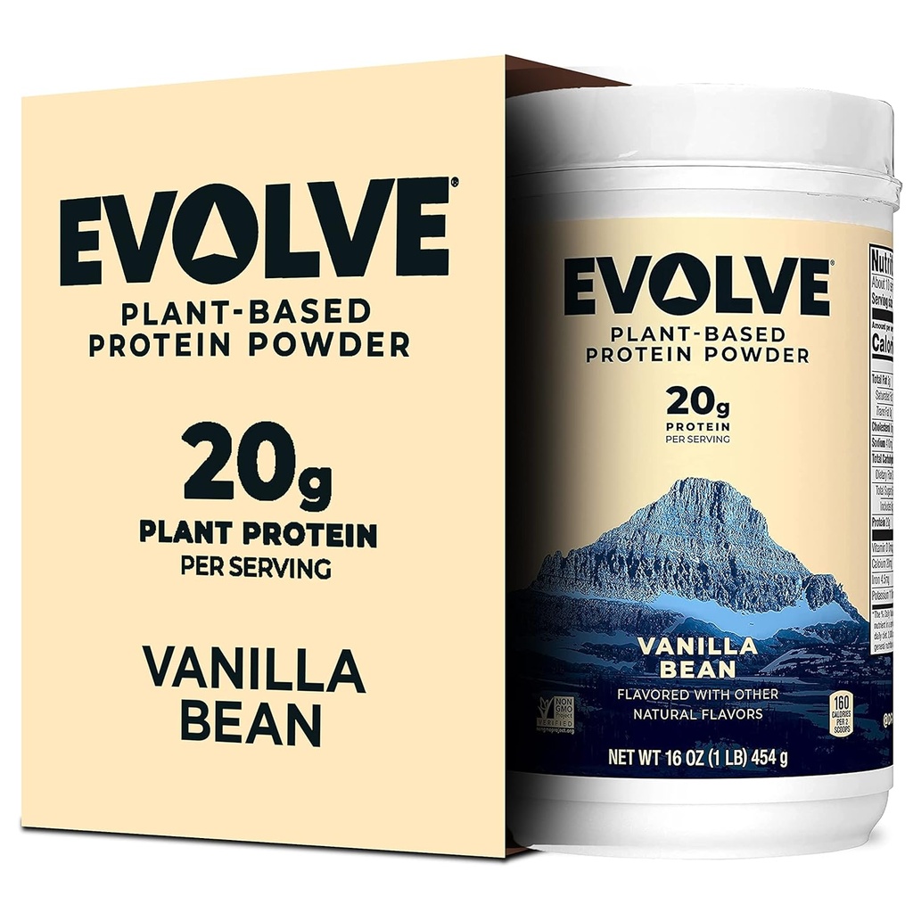 Evolve Protein Powder, Ideal Vanilla, 20g Protein, 1 libra (balení po 2)