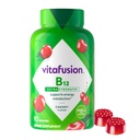 vitafuze Extra Síla Vitamin B12 Gummie, Podporuje energetický metabolismus a nervový systém Zdravotní podpora, Gumový vitamin dodatek pro ženy a muže, třešňový ochucený, 45 denní zásobování, 90 Počet