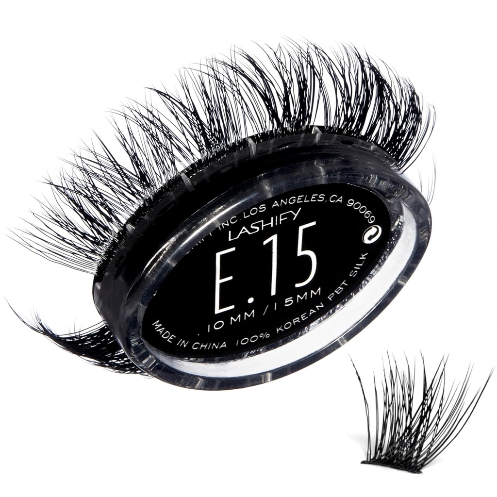 Lashify Extrémní 15 mm Gossamer DIY Eylash Rozšíření Refill, Black, Easy False řasy Přidat ohromný objem