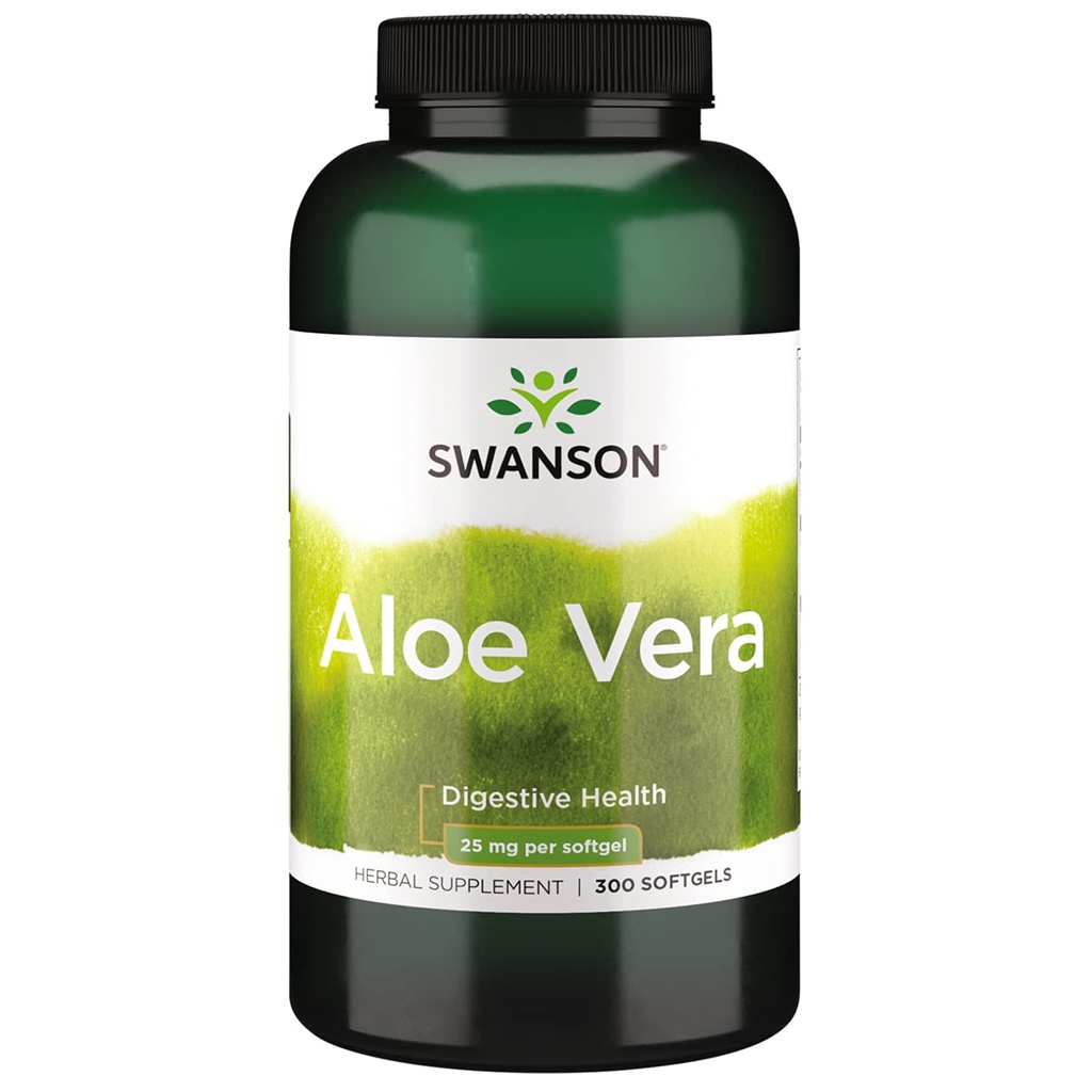 Swanson Aloe Vera 25 miligramů 300 Sgels