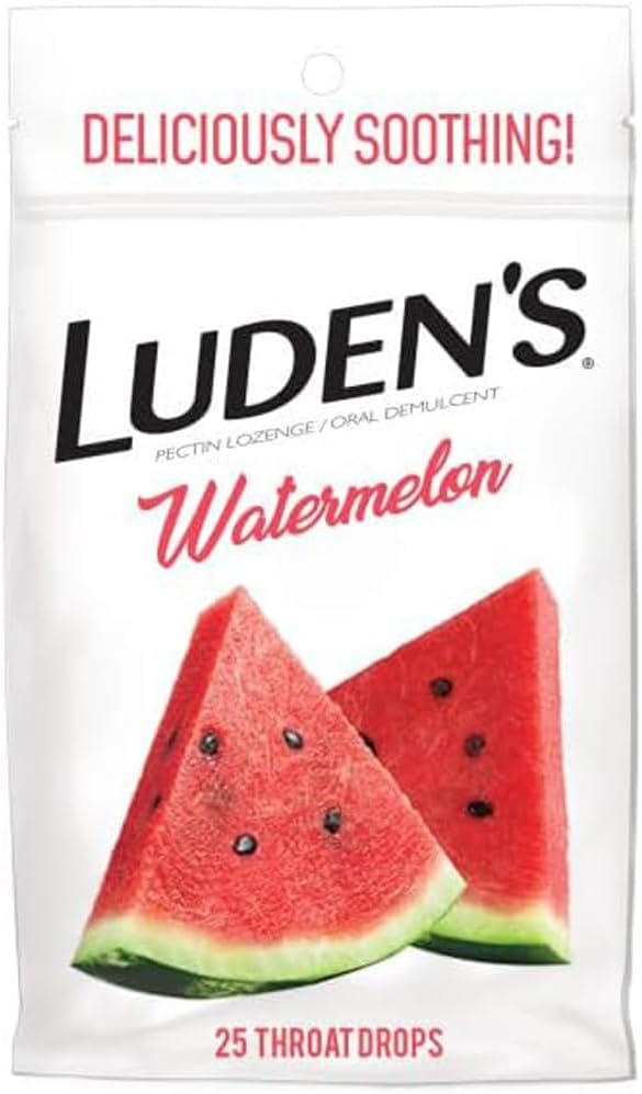 Luden 's Soothing Throat Drops, Watermeloun, 25 ct (Balení po 1)