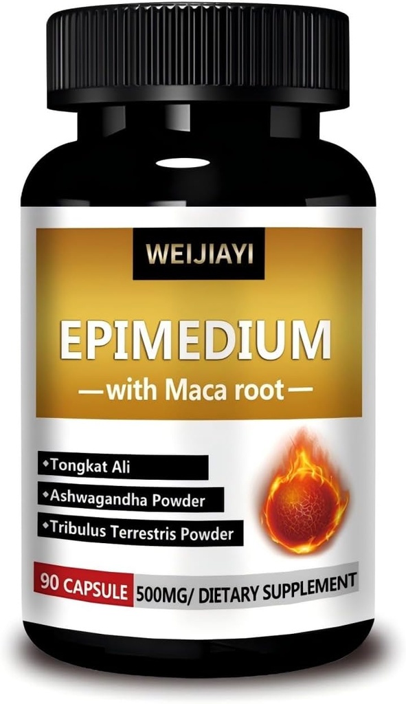Epimedium může zlepšit mužské sexuální funkce - Super Epimedium, obsahující 500 miligramů na servírování, v kombinaci s výtažky z Dongge Ali, Saw Palm, Ginseng, a Black Maca Root,...