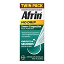 Afrin No Drip těžké zácpy Nasal Mist Twin Pack, Non- Drowsy, Fast- acting Decongestant for Nasal Congestion and Sinus Pressure Relief, Dospělí a děti 6 a starší, .5 fl oz (Pack of 2)