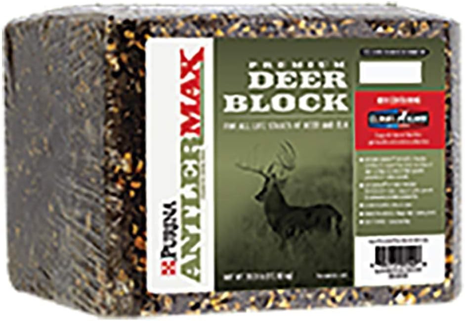 Purina AntlerMax CLANE124; Water- Resistant Deer Feed Block CLANE124; Diet- Enrichment for Antler Growth CLANE124; 33 Pound (33 liber.) Block