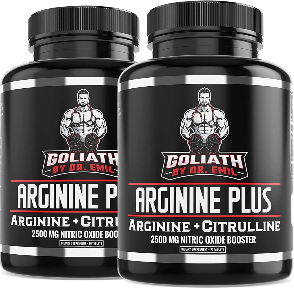ARGINININE Plus Dr. Emila - L Arginin + L Citruline - 2500 MG High Dose NO Booster Tablety - Příplatek oxidu dusnatého pro vaskularitu a zdraví srdce (Arginine AAKG a Citrulline Malate 2: 1)
