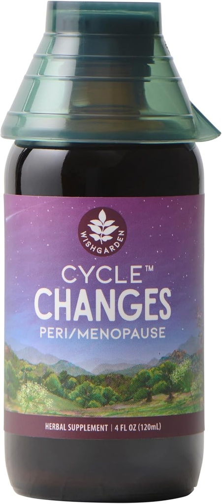 WishGarden Byliny Cyklus Změny Bylinné Menopauza Podpora - Plant- Based Supplement w / Black Cohosh, Wild Yam & Vitex podporuje Hormon Balance pro ženy v přechodu z Perimenopause do Menopauze, 4oz
