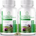 Jaterní čistící detox a opravy 120 Kapsle, 16- in-1 Bylinné Játra Supplement s Mlékem Thistle, Artyčok, L- Ergothionein, Turnjujube Dandelion Extract pro jaterní Renew & Antioxidant (2 balení)