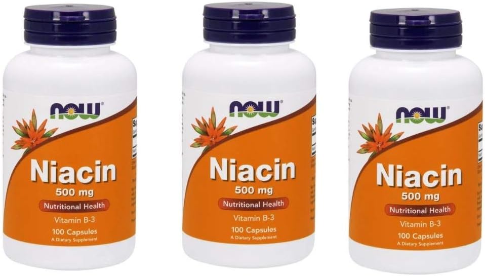 Foods - Niacin Vitamin B-3 500 mg. - 100 tobolek (multi- Pack)